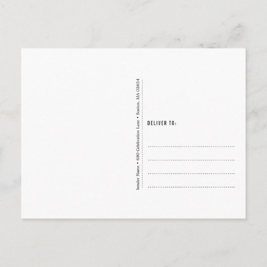 Carte postale d'annonce de naissance de bébé (Dos)