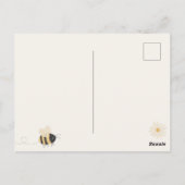 Carte postale d'annonce de naissance de bourdon (Dos)