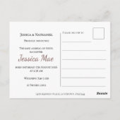 Carte postale d'annonce de naissance Fleur de marg (Dos)