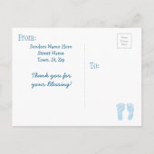 Carte postale d'annonce de nouveau-né garçon (Dos)