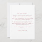 Carte Postale d'Annonce de Réduction de Mariage Ph (Dos)