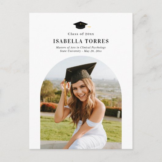 Carte postale d'annonce de remise de diplôme de Gl (Devant)