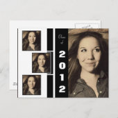 Carte postale d'annonce de remise de diplôme en qu (Devant / Derrière)