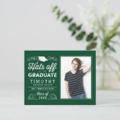 Carte postale d'annonce de remise de diplômes Chap (Debout devant)