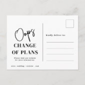 Carte postale d'annonce de report de date de maria (Dos)