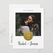 Carte postale d'annonce de sauvegarde avec autocol (Devant / Derrière)