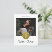 Carte postale d'annonce de sauvegarde avec autocol (Debout devant)