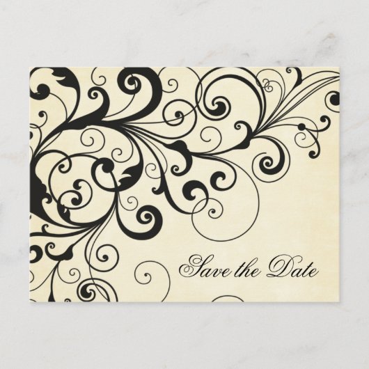 Carte postale d'annonce de sauvegarde de date élég (Devant)