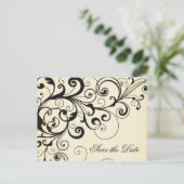 Carte postale d'annonce de sauvegarde de date élég (Debout devant)