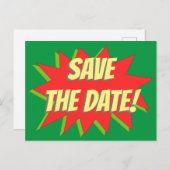 Carte postale d'annonce de sauvegarde de la date d (Devant / Derrière)