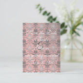 Carte postale d'annonce de sauvegarde Grunge rose (Debout devant)