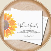 Carte postale d'annonce de tournesol Nous avons dé