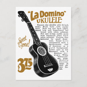 Carte postale d'annonce d'Uke de domino