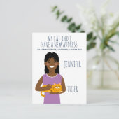 Carte postale d'annonce d'une nouvelle adresse per (Debout devant)