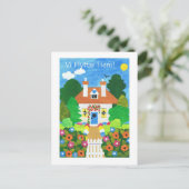 Carte postale d'annonce d'une nouvelle adresse sué (Debout devant)