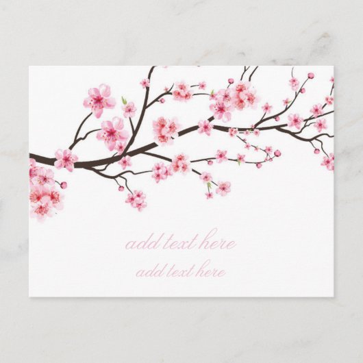 CARTE POSTALE D'ANNOUNCEMENT PLATE : FLEURS DE SAK (Devant)