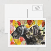Carte Postale Danois artwork Grands Danois (Devant / Derrière)
