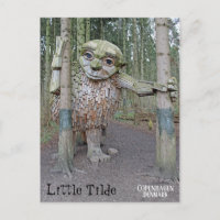 Carte postale Danoise Troll Traveling !