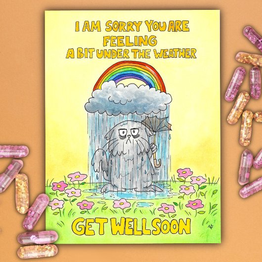 Carte Postale Dans de mauvaises conditions - Remets-toi vite