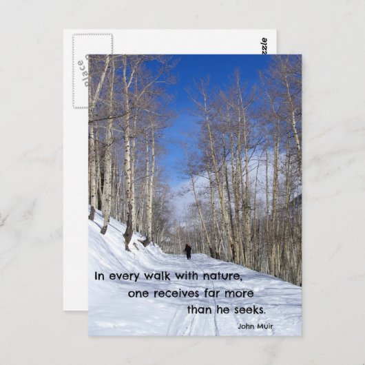 Carte Postale Dans every walk with nature...par John Muir (Devant / Derrière)