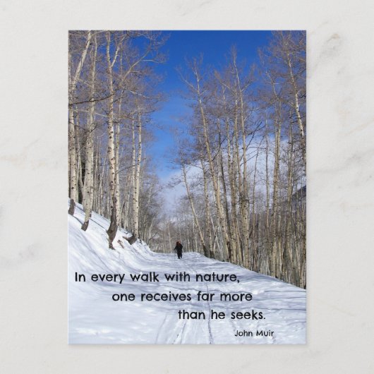 Carte Postale Dans every walk with nature...par John Muir (Devant)