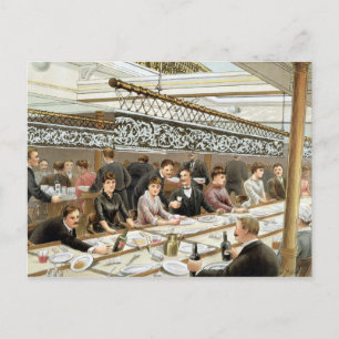 Carte Postale Dans la baie, Diner Heure - Une houle de l'océan o