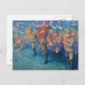 Carte Postale Dans la ligne de tir, 1916 (Devant / Derrière)