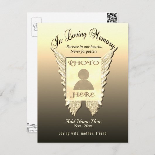 Carte Postale Dans la mémoire aimante (Devant / Derrière)