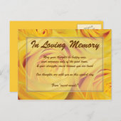 Carte Postale "Dans la mémoire de l'amour" condolence mémorial m (Devant / Derrière)