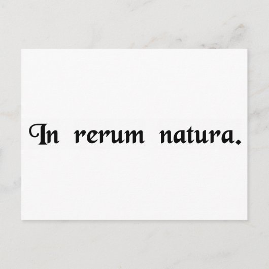 Carte Postale Dans la nature des choses. (Devant)