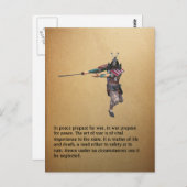 Carte Postale Dans la paix préparez-vous à la guerre, dans… (Devant / Derrière)