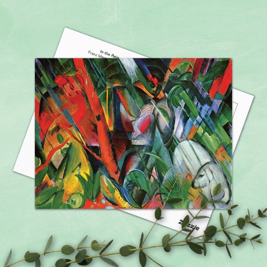 Carte Postale Dans la pluie Franz Marc Abstrait