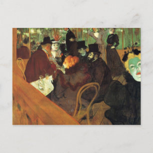 Carte Postale Dans la Rouge par Toulouse-Lautrec