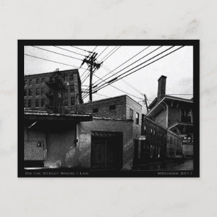 Carte Postale Dans la rue où je vis Collage Urbain Numérique