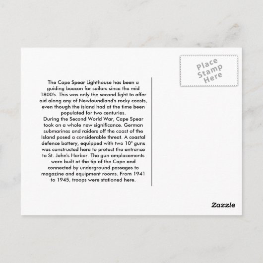 Carte Postale Dans La Tempête (Dos)