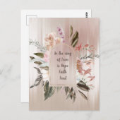 Carte postale dans l'anneau d'amour aquarelle (Devant / Derrière)