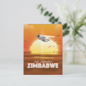 Carte Postale Dans l'aventure ! Zimbabwe affiche de voyage (Debout devant)
