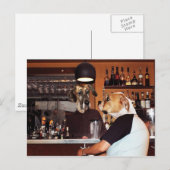 Carte Postale Dans le bar (Devant / Derrière)