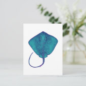 CARTE POSTALE DANS LE BLEU (Debout devant)