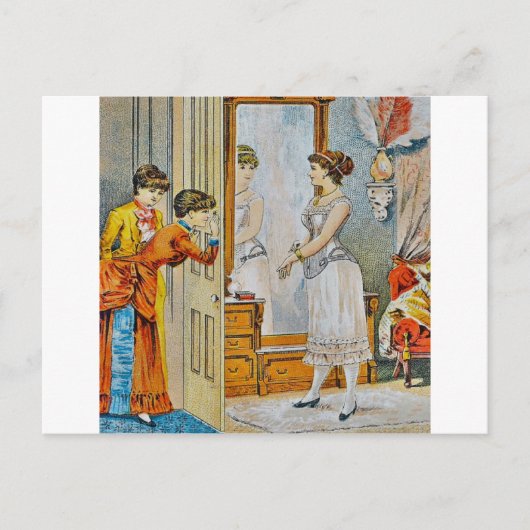 Carte Postale Dans le boudoir (Devant)