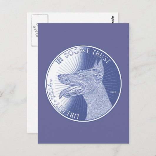 Carte Postale Dans le chien (Devant / Derrière)