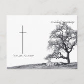 Carte Postale Dans le deuil silencieux - arbre sur un pré (Devant)