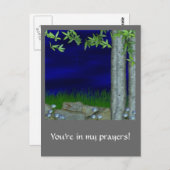 CARTE POSTALE DANS LE JARDIN (Devant / Derrière)