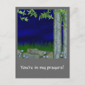 CARTE POSTALE DANS LE JARDIN (Devant)