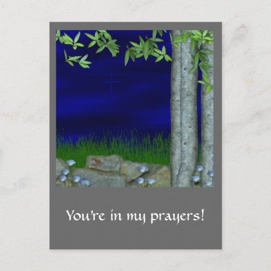 CARTE POSTALE DANS LE JARDIN (Devant)