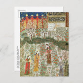 Carte postale Dans le jardin (Devant / Derrière)