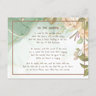 Carte Postale ~Dans le jardin Conforting Hymn Garden Antique Ros