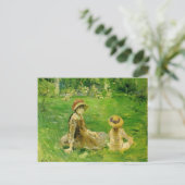 Carte Postale Dans le jardin de Maurecourt Berthe Morisot (Debout devant)