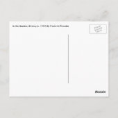 Carte Postale Dans le jardin, Giverny par Frederick Frieseke (Dos)
