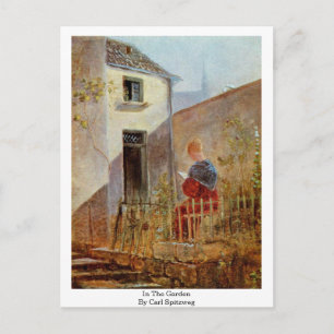 Carte Postale Dans Le Jardin Par Carl Spitzweg